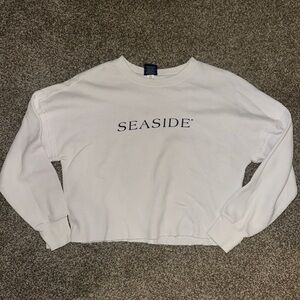 Seaside White Women's Crew Neck Sweater